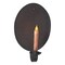 Round Crimped Tin Candle Sconce 14.5 Inch Metal Wall Taper Candle Holder